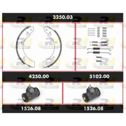 Stabdžių rinkinys, būgniniai stabdžiai ROADHOUSE 3250.03