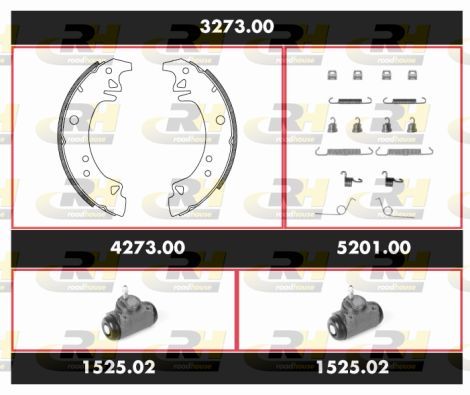 Stabdžių rinkinys, būgniniai stabdžiai ROADHOUSE 3273.00