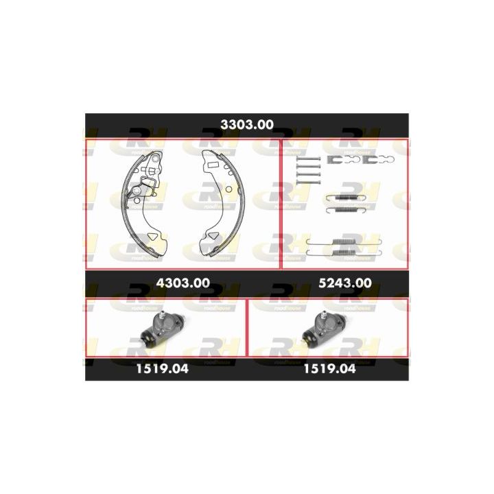 Stabdžių rinkinys, būgniniai stabdžiai ROADHOUSE 3303.00