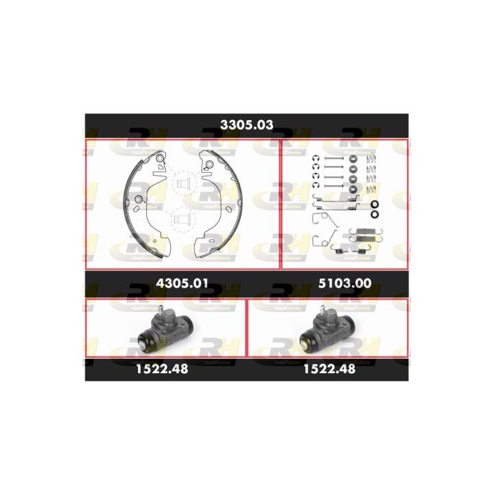Stabdžių rinkinys, būgniniai stabdžiai ROADHOUSE 3305.03