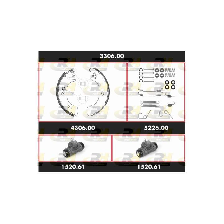 Stabdžių rinkinys, būgniniai stabdžiai ROADHOUSE 3306.00