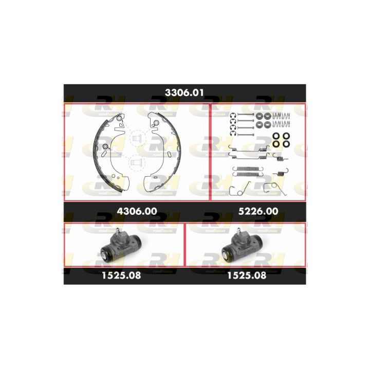 Stabdžių rinkinys, būgniniai stabdžiai ROADHOUSE 3306.01