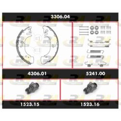 Stabdžių rinkinys, būgniniai stabdžiai ROADHOUSE 3306.04