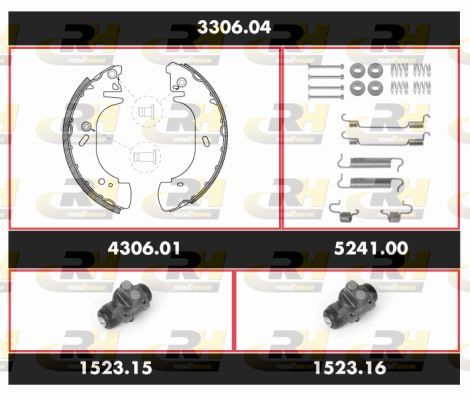 Stabdžių rinkinys, būgniniai stabdžiai ROADHOUSE 3306.04