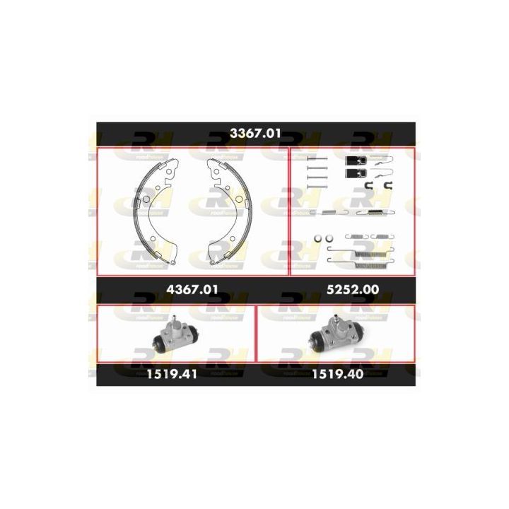 Stabdžių rinkinys, būgniniai stabdžiai ROADHOUSE 3367.01