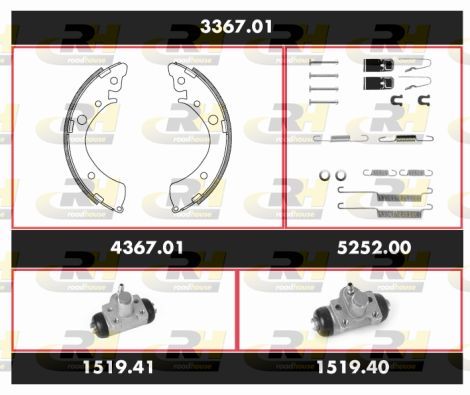 Stabdžių rinkinys, būgniniai stabdžiai ROADHOUSE 3367.01
