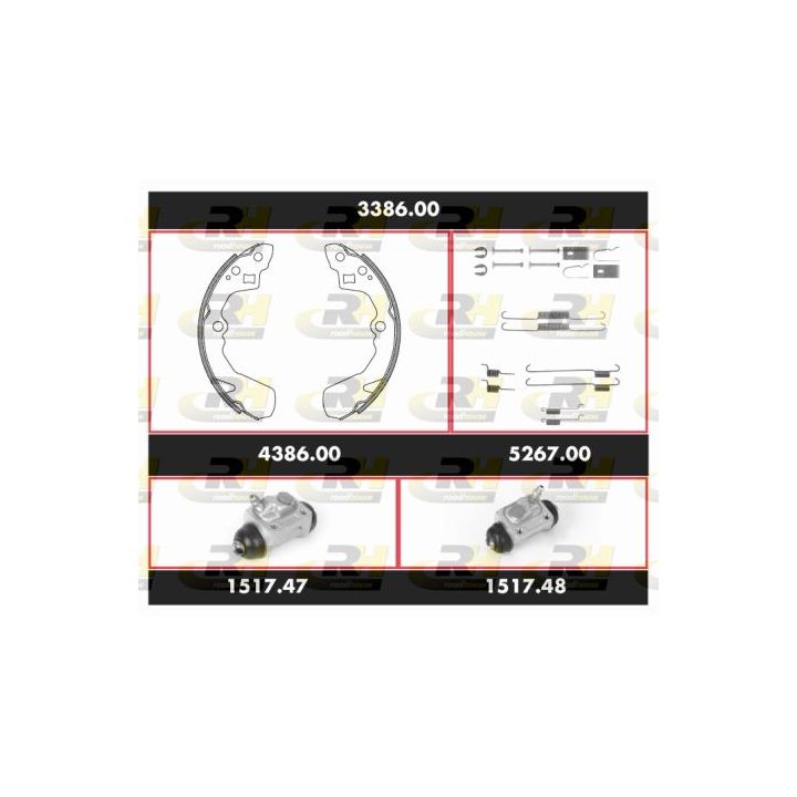 Stabdžių rinkinys, būgniniai stabdžiai ROADHOUSE 3386.00