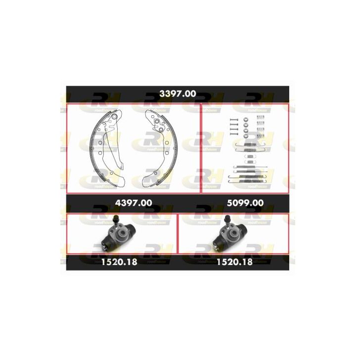 Stabdžių rinkinys, būgniniai stabdžiai ROADHOUSE 3397.00