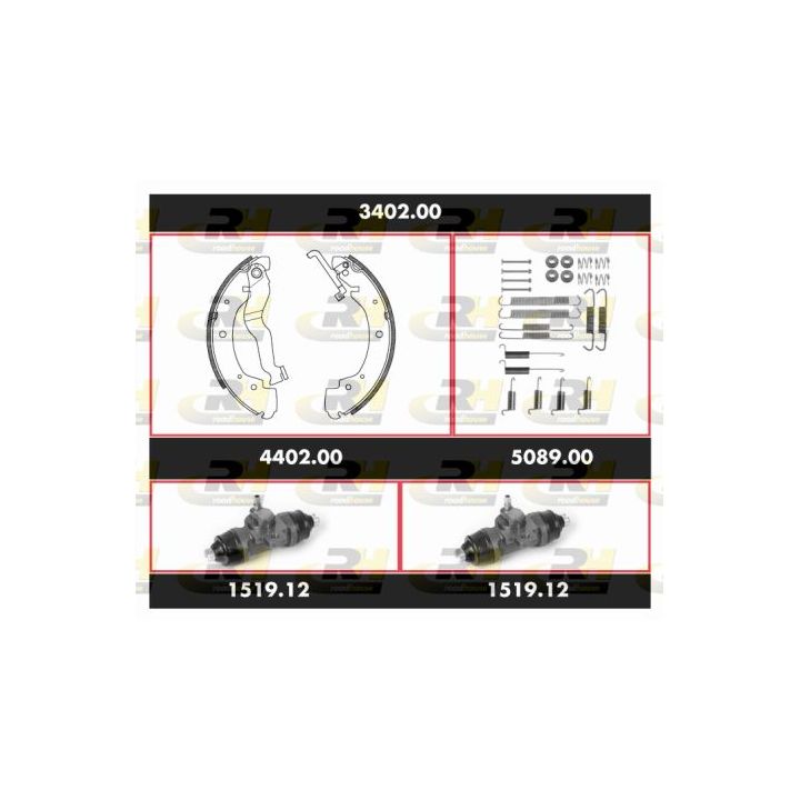 Stabdžių rinkinys, būgniniai stabdžiai ROADHOUSE 3402.00