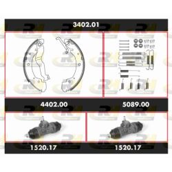 Stabdžių rinkinys, būgniniai stabdžiai ROADHOUSE 3402.01