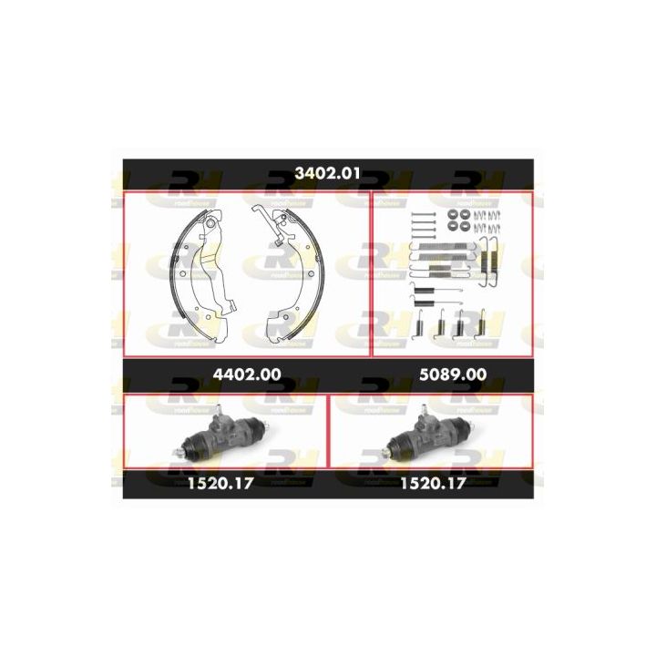 Stabdžių rinkinys, būgniniai stabdžiai ROADHOUSE 3402.01