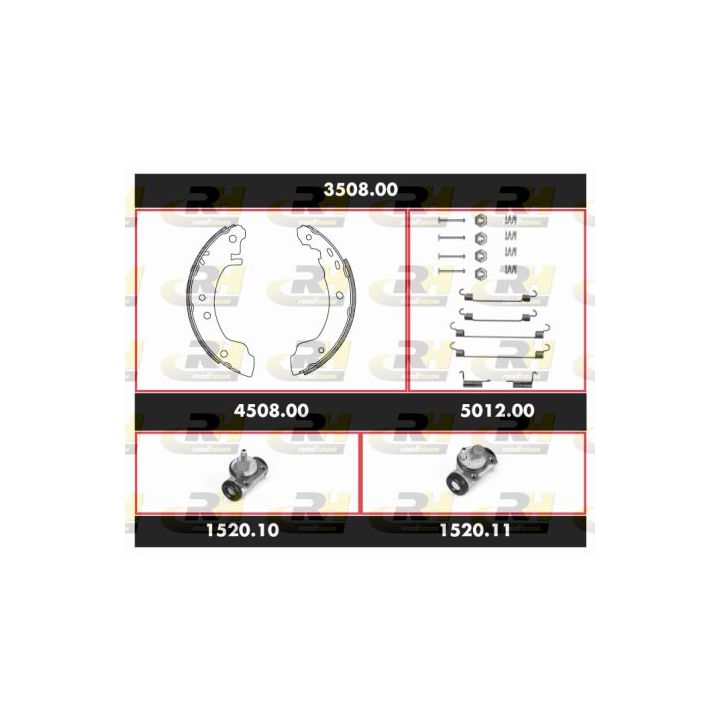 Stabdžių rinkinys, būgniniai stabdžiai ROADHOUSE 3508.00