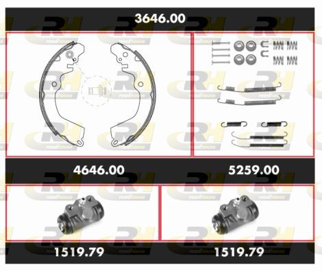 Stabdžių rinkinys, būgniniai stabdžiai ROADHOUSE 3646.00