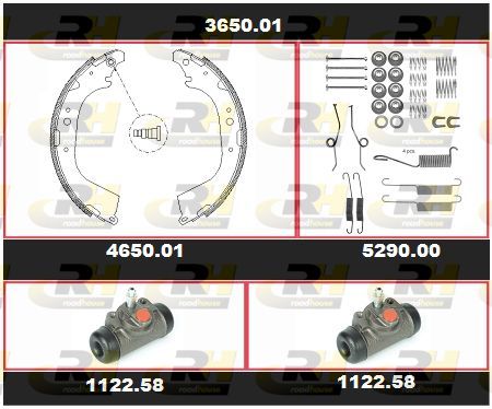 Stabdžių rinkinys, būgniniai stabdžiai ROADHOUSE 3650.01