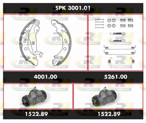 Stabdžių rinkinys, būgniniai stabdžiai ROADHOUSE SPK 3001.01