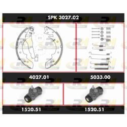 Stabdžių rinkinys, būgniniai stabdžiai ROADHOUSE SPK 3027.02