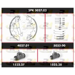 Stabdžių rinkinys, būgniniai stabdžiai ROADHOUSE SPK 3027.03