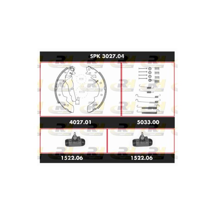 Stabdžių rinkinys, būgniniai stabdžiai ROADHOUSE SPK 3027.04