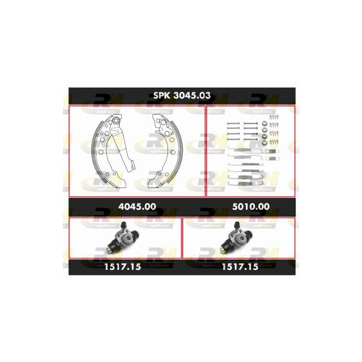 Stabdžių rinkinys, būgniniai stabdžiai ROADHOUSE SPK 3045.03