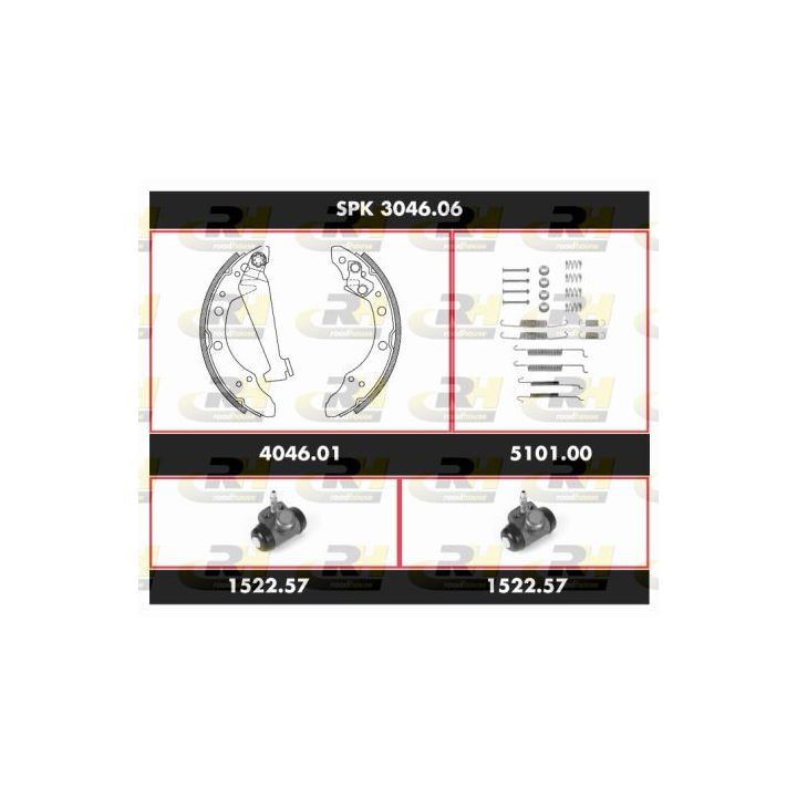 Stabdžių rinkinys, būgniniai stabdžiai ROADHOUSE SPK 3046.06