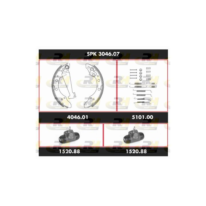 Stabdžių rinkinys, būgniniai stabdžiai ROADHOUSE SPK 3046.07
