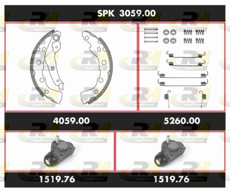 Stabdžių rinkinys, būgniniai stabdžiai ROADHOUSE SPK 3059.00