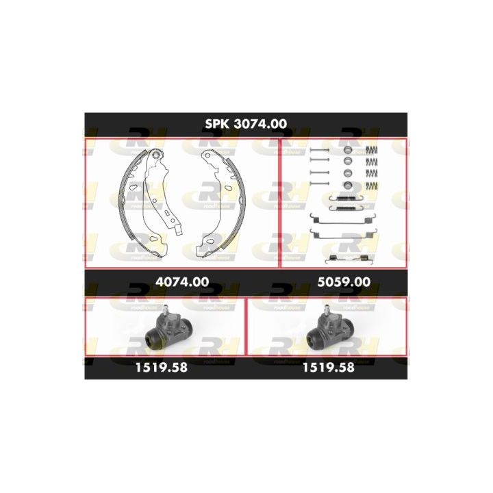 Stabdžių rinkinys, būgniniai stabdžiai ROADHOUSE SPK 3074.00