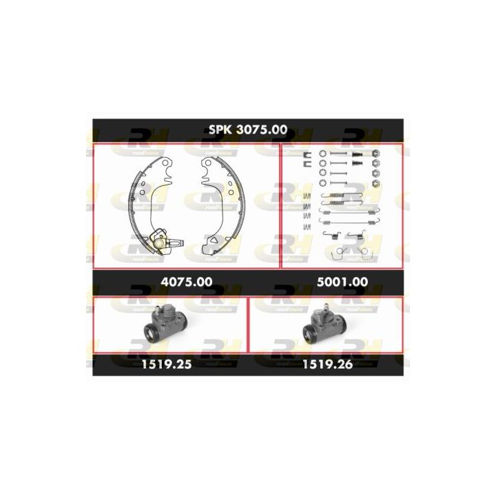 Stabdžių rinkinys, būgniniai stabdžiai ROADHOUSE SPK 3075.00