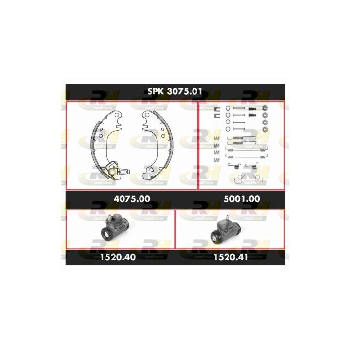Stabdžių rinkinys, būgniniai stabdžiai ROADHOUSE SPK 3075.01