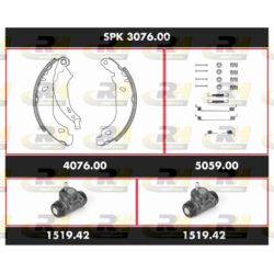 Stabdžių rinkinys, būgniniai stabdžiai ROADHOUSE SPK 3076.00