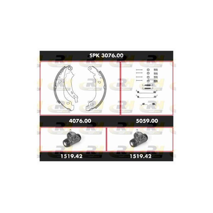 Stabdžių rinkinys, būgniniai stabdžiai ROADHOUSE SPK 3076.00