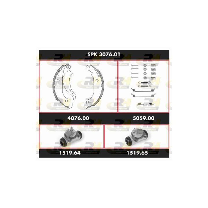Stabdžių rinkinys, būgniniai stabdžiai ROADHOUSE SPK 3076.01