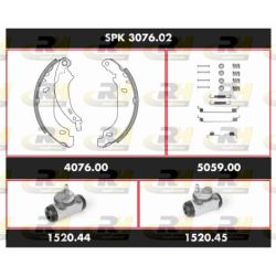 Stabdžių rinkinys, būgniniai stabdžiai ROADHOUSE SPK 3076.02