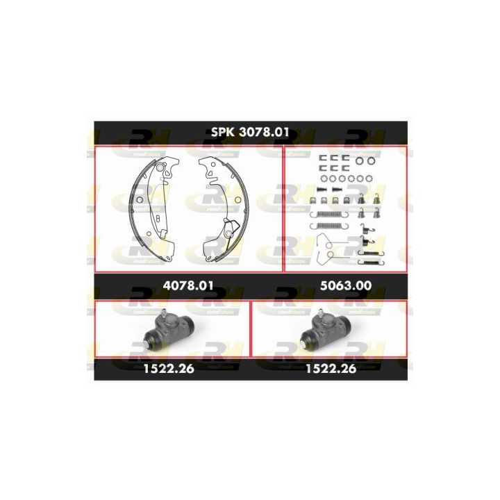 Stabdžių rinkinys, būgniniai stabdžiai ROADHOUSE SPK 3078.01