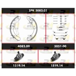 Stabdžių rinkinys, būgniniai stabdžiai ROADHOUSE SPK 3082.01