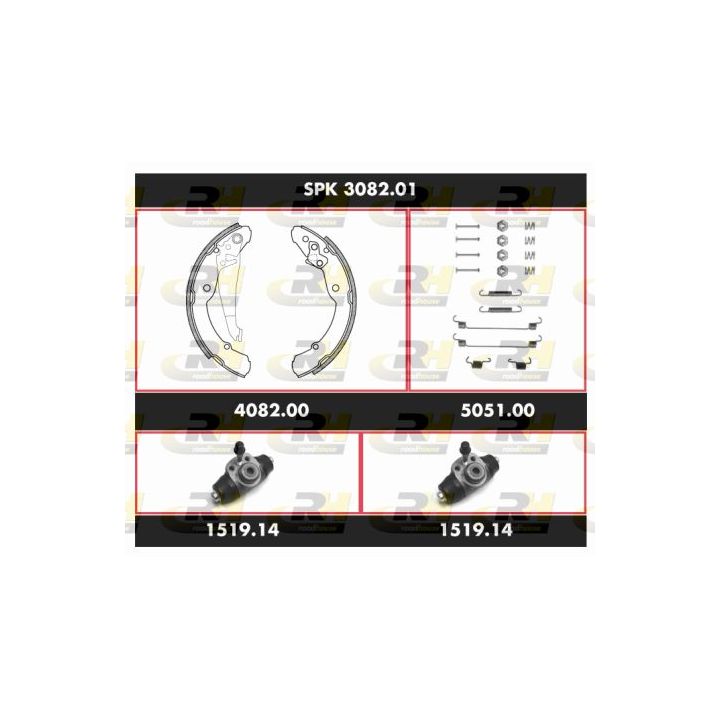 Stabdžių rinkinys, būgniniai stabdžiai ROADHOUSE SPK 3082.01