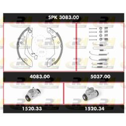 Stabdžių rinkinys, būgniniai stabdžiai ROADHOUSE SPK 3083.00