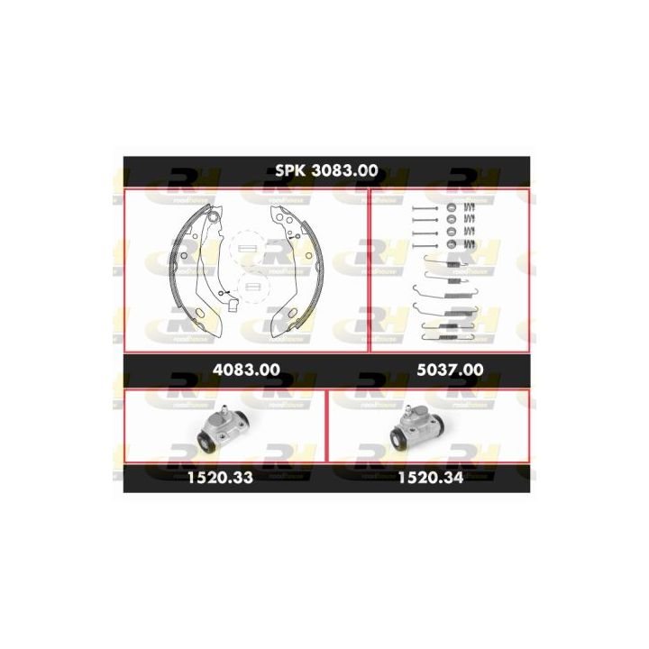 Stabdžių rinkinys, būgniniai stabdžiai ROADHOUSE SPK 3083.00