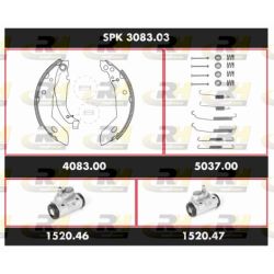 Stabdžių rinkinys, būgniniai stabdžiai ROADHOUSE SPK 3083.03