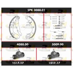 Stabdžių rinkinys, būgniniai stabdžiai ROADHOUSE SPK 3088.01