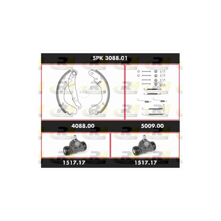 Stabdžių rinkinys, būgniniai stabdžiai ROADHOUSE SPK 3088.01