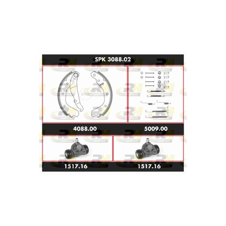 Stabdžių rinkinys, būgniniai stabdžiai ROADHOUSE SPK 3088.02