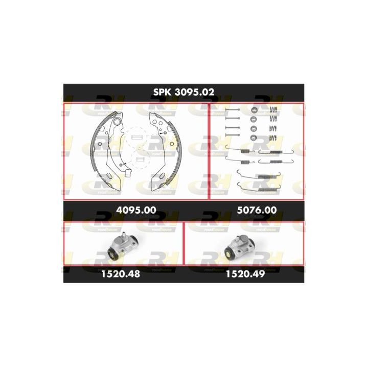 Stabdžių rinkinys, būgniniai stabdžiai ROADHOUSE SPK 3095.02