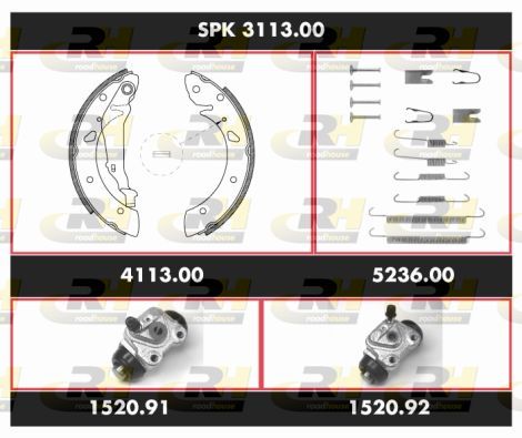 Stabdžių rinkinys, būgniniai stabdžiai ROADHOUSE SPK 3113.00