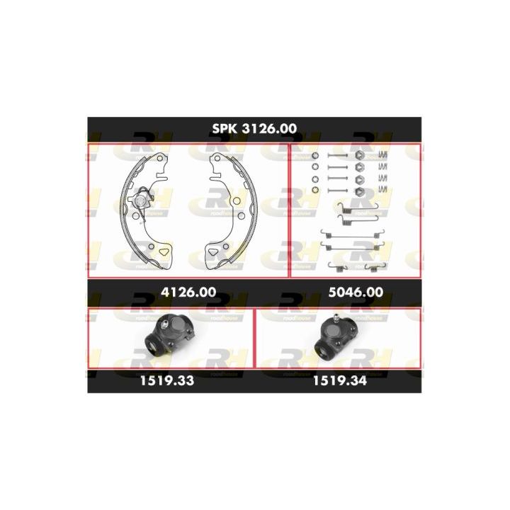 Stabdžių rinkinys, būgniniai stabdžiai ROADHOUSE SPK 3126.00