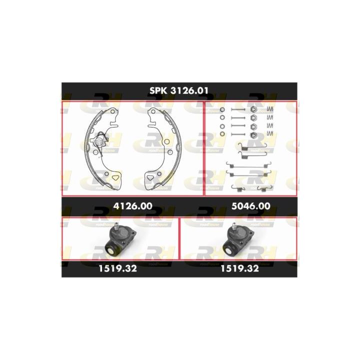 Stabdžių rinkinys, būgniniai stabdžiai ROADHOUSE SPK 3126.01
