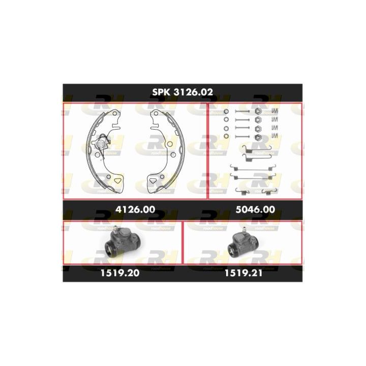 Stabdžių rinkinys, būgniniai stabdžiai ROADHOUSE SPK 3126.02