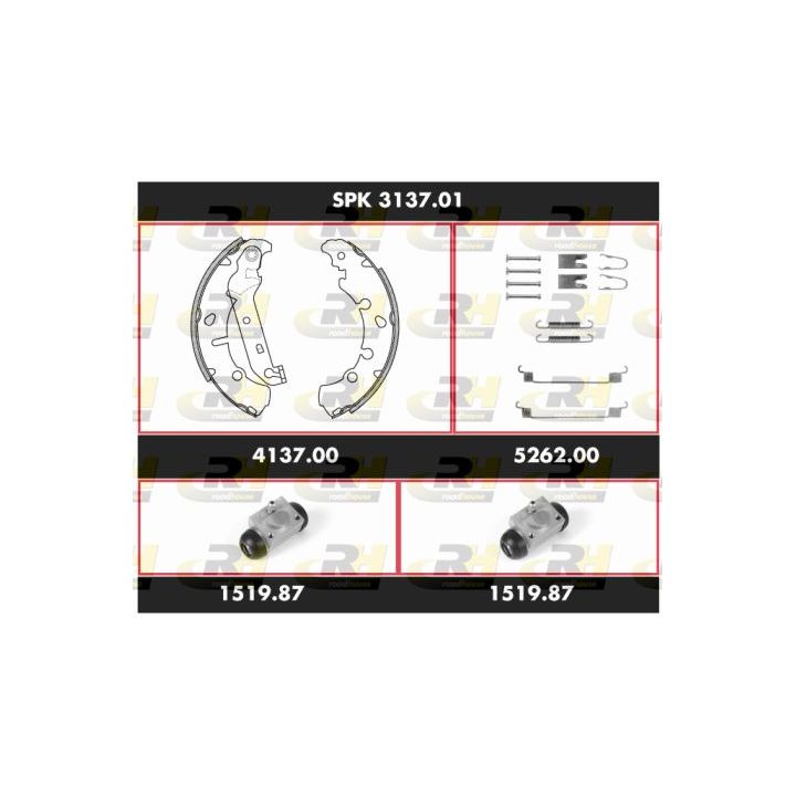 Stabdžių rinkinys, būgniniai stabdžiai ROADHOUSE SPK 3137.01