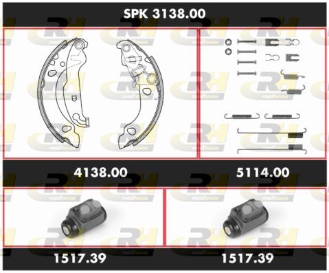 Stabdžių rinkinys, būgniniai stabdžiai ROADHOUSE SPK 3138.00