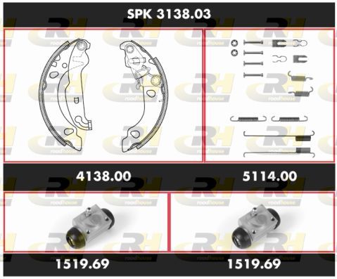 Stabdžių rinkinys, būgniniai stabdžiai ROADHOUSE SPK 3138.03